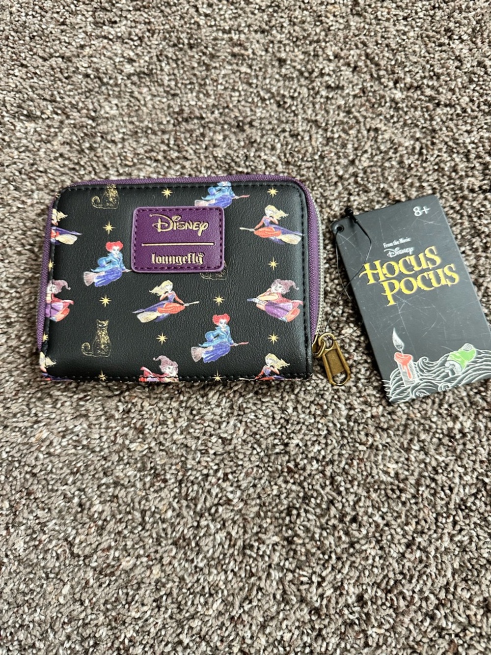 Loungefly Disney Hocus Pocus Sanderson Sisters Binx Zip Around Wallet NWT